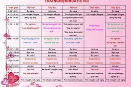 Chương trinh hoạt động lớp học trải nghiệm hè 2016