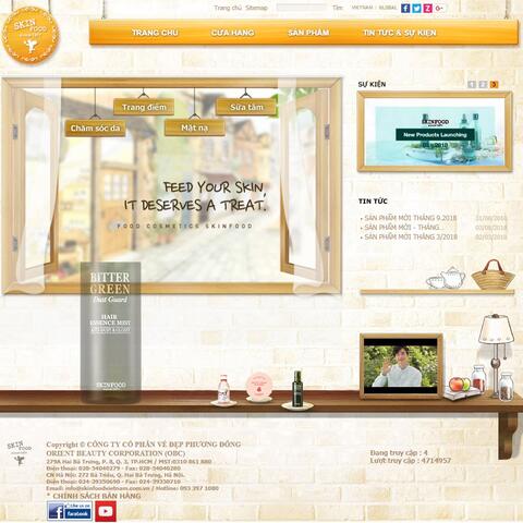 Thiết kế website Mỹ phẩm - Nước hoa
