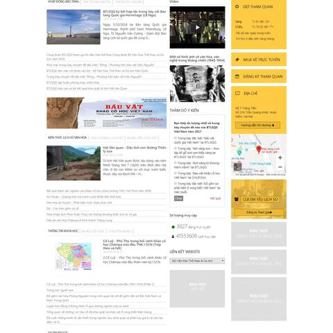 Thiết kế website bảo tàng ấn tượng chuyên nghiệp