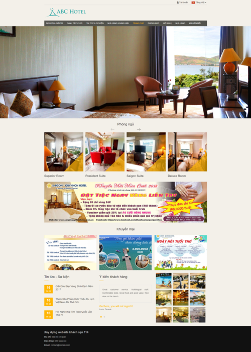 Xây dựng website khách sạn 114