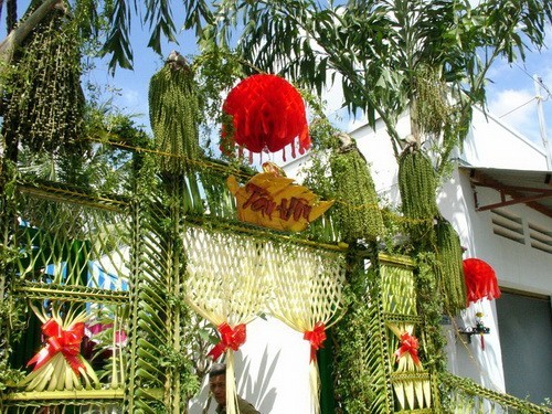 cách trang trí đám cưới ở quê cổng cưới đẹp
